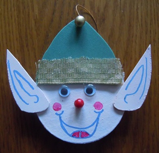 elf paper  paper mache elf ornament  crafts elf craft