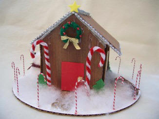 Foam Core Gingerbread House Photos - Christmas Crafts