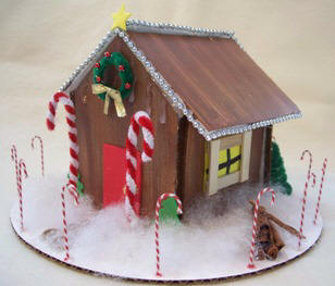 Foam Core Gingerbread House Photos - Christmas crafts