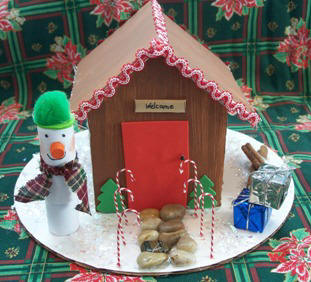 Foam Core Gingerbread House Photos - Christmas crafts