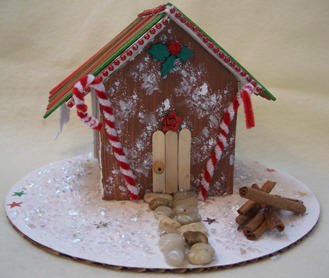 Foam Core Gingerbread House Photos - Christmas crafts