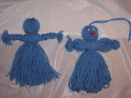 Learn to craft rag dolls from yarn scraps