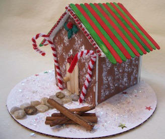 Make a Gingerbread House from foam core board, Christmas Craft: