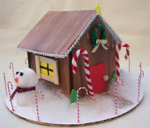 Make a Gingerbread House from foam core board, Christmas Craft: