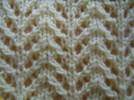 Chevron rib knitting stitch; how to knit