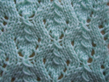 Clover pattern knitting stitch; how to knit
