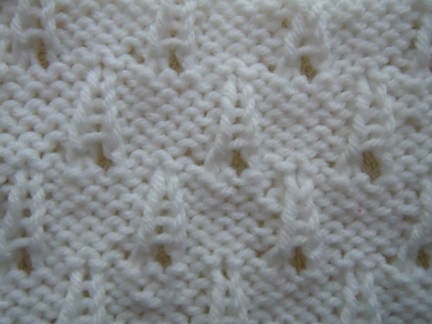 Raindrop II knitting stitch; how to knit